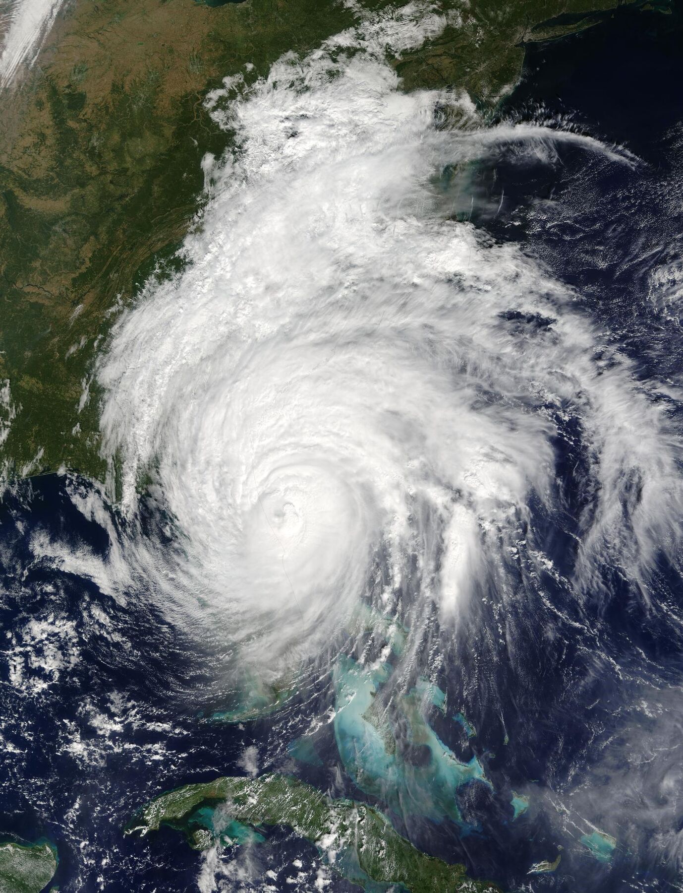 Hurricane Matthew over the Caribbean, 2016